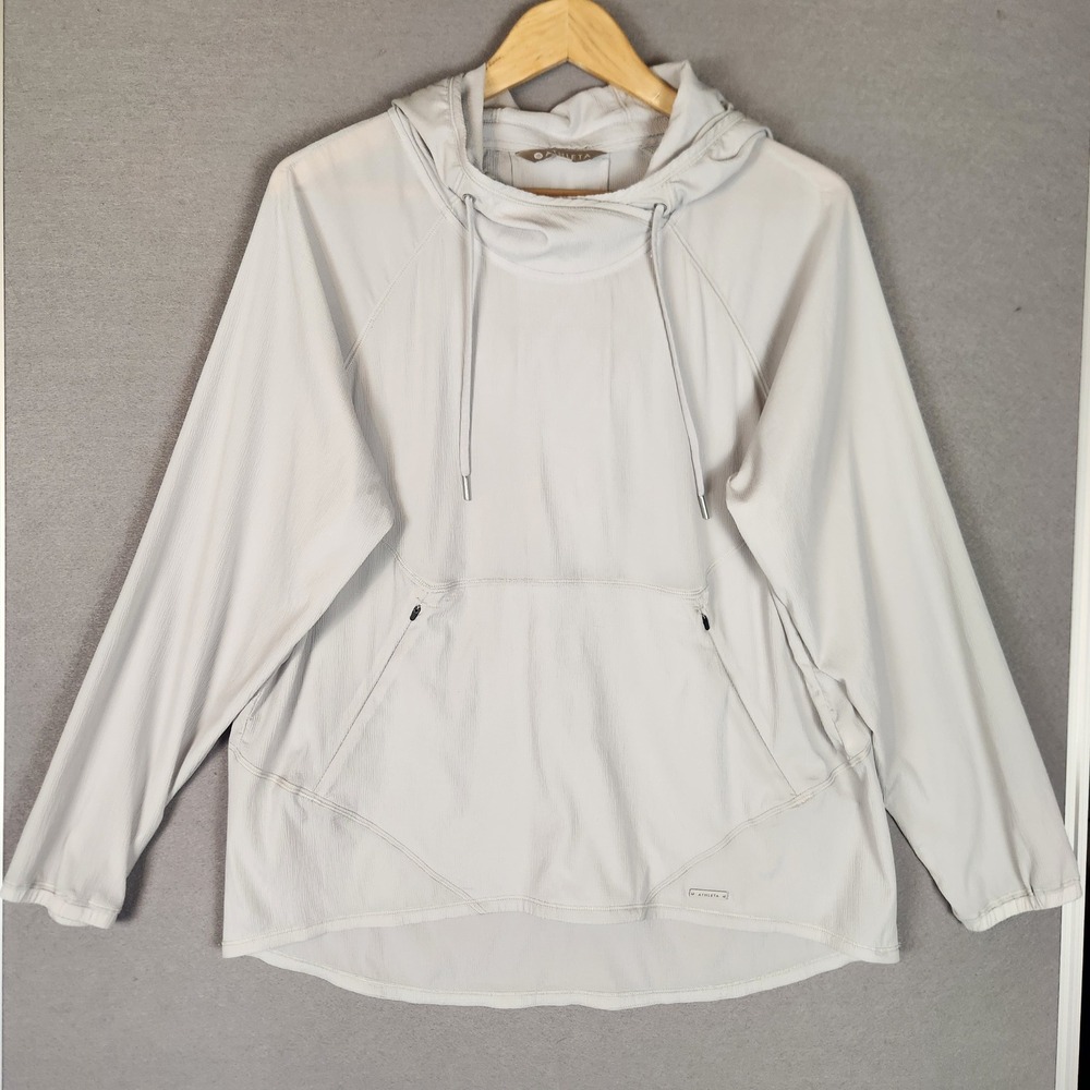 Athleta‎ Jacket Womens S Gray Teton Anorak Hood Lightweight Packable Outdoor